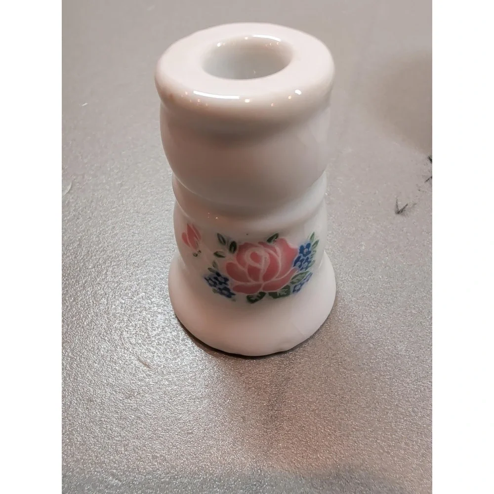 Vintage Miniature Porcelain Tea Set 13pc Floral Strombecker Keywick Dollhouse